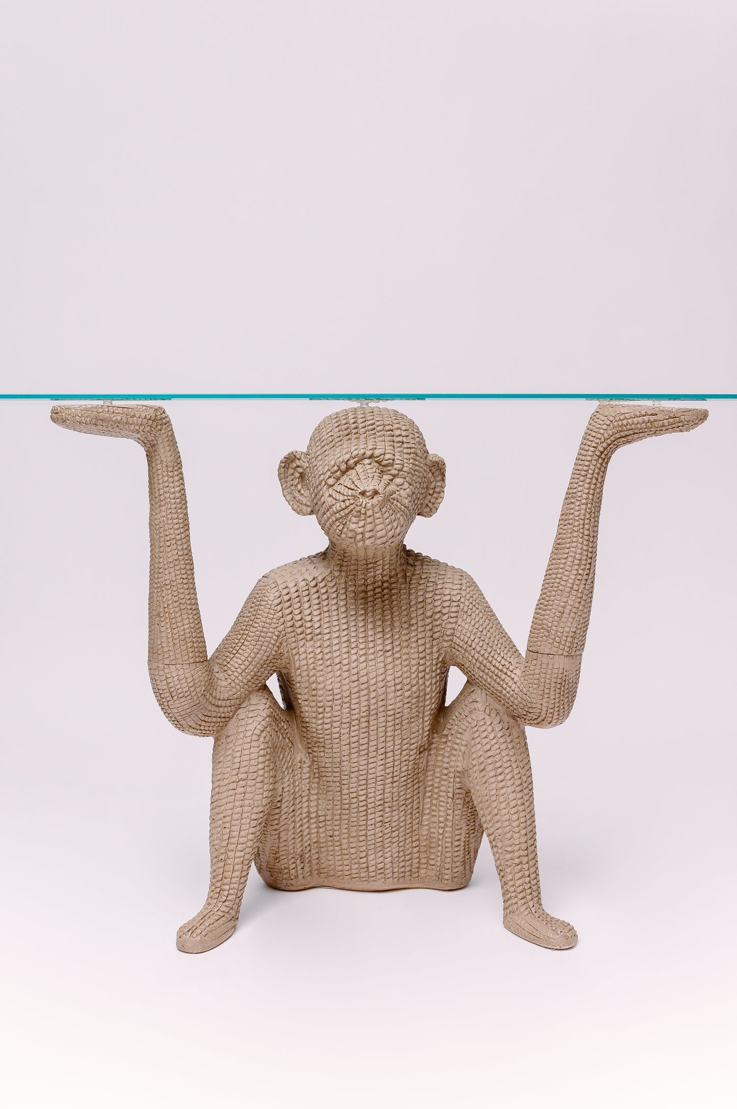 Vintage Sculptural Monkey Console 48W × 16D × 29H