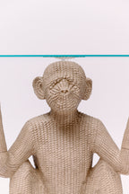 Vintage Sculptural Monkey Console 48W × 16D × 29H