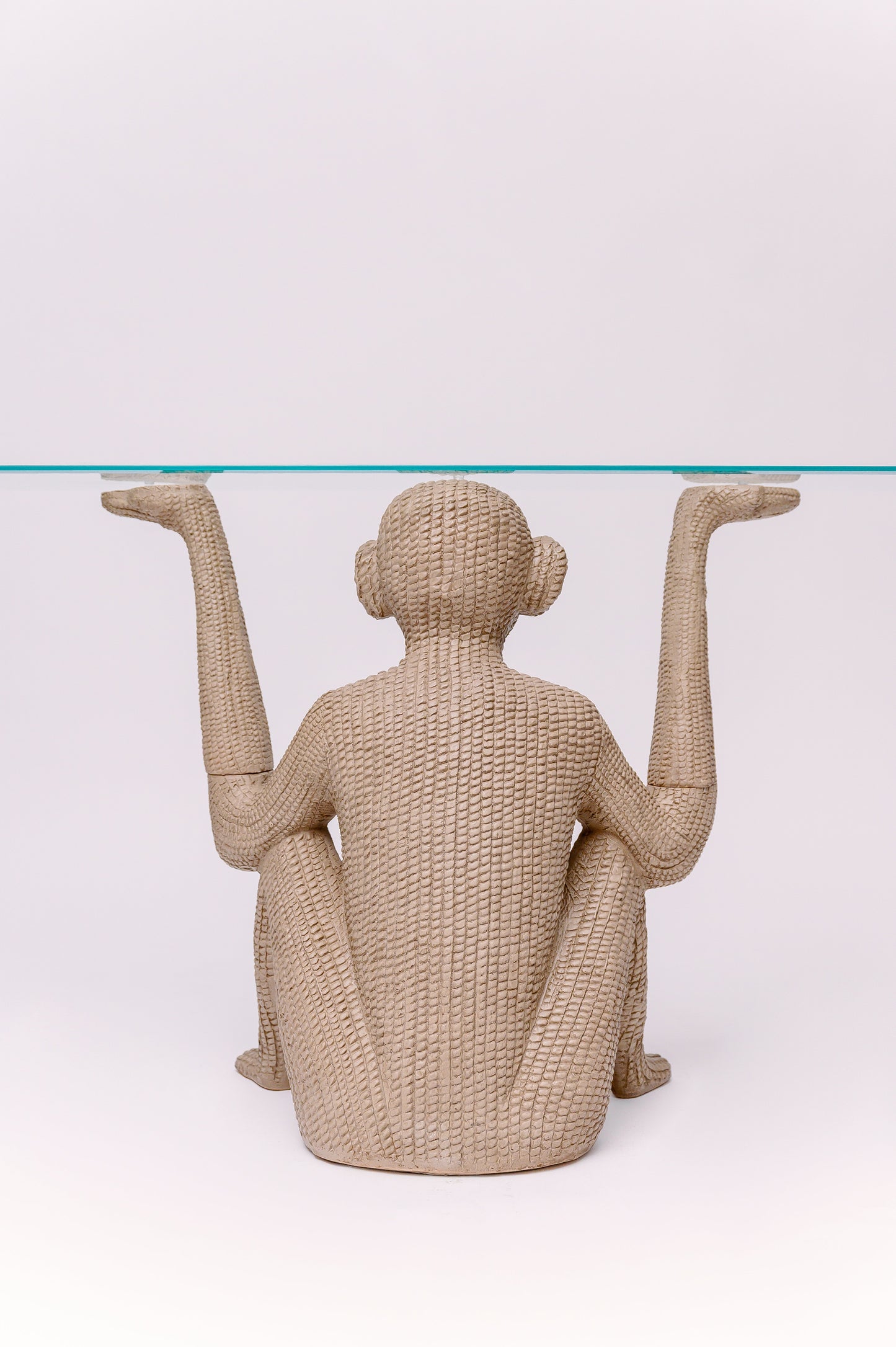 Vintage Sculptural Monkey Console 48W × 16D × 29H