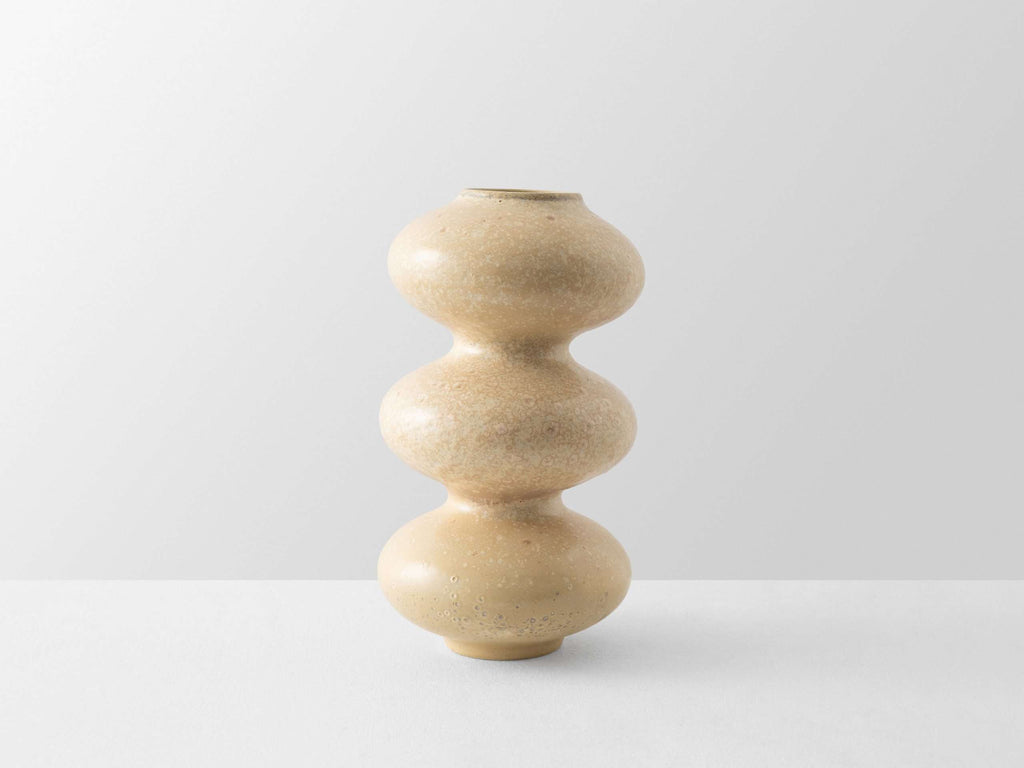 Wave Vase Crystal Cream