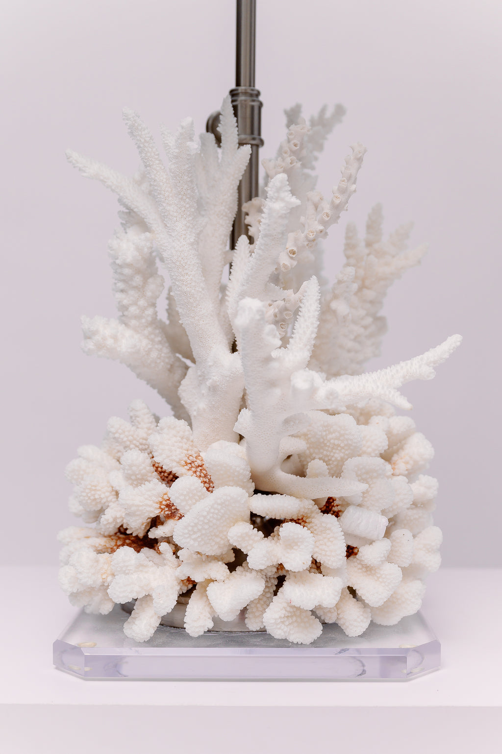 White Acrylic Coral Table Lamp