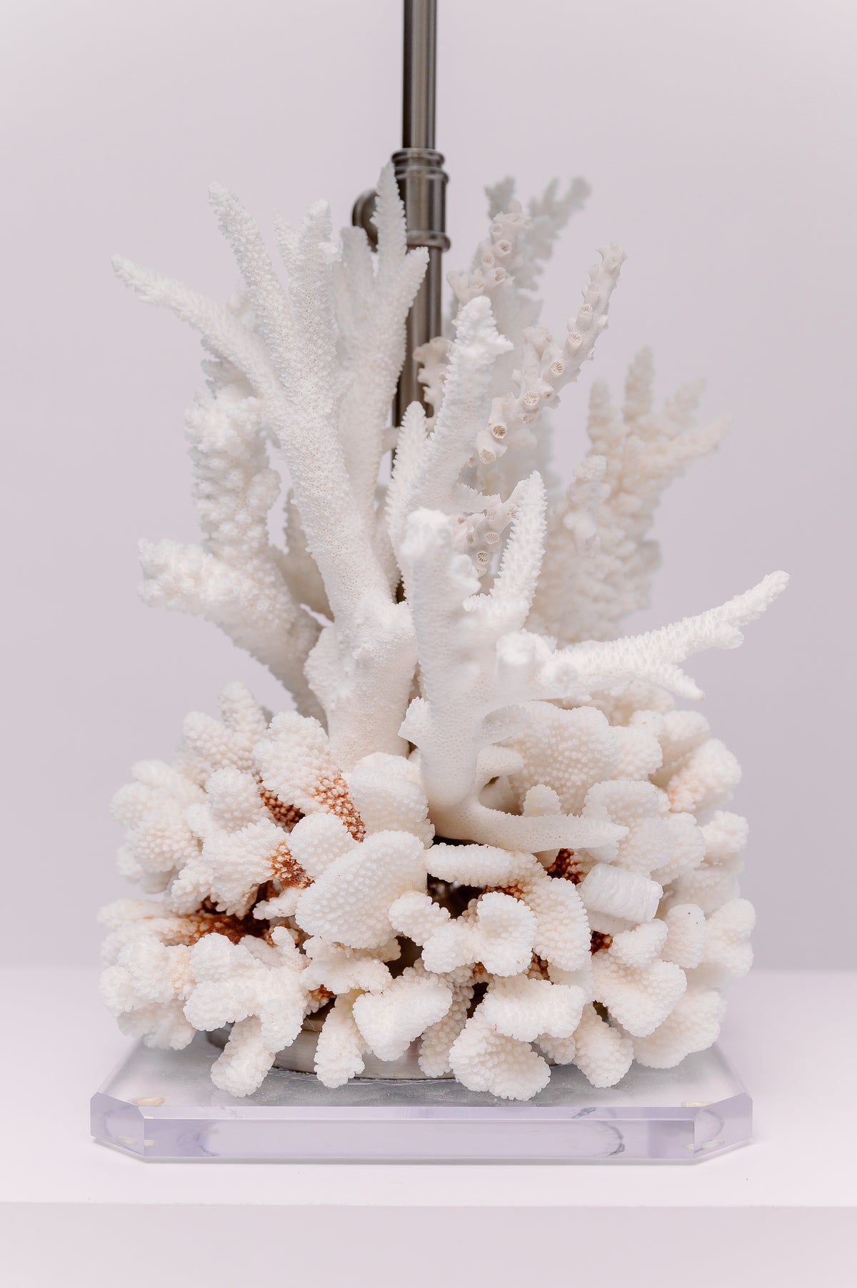 White Acrylic Coral Table Lamp