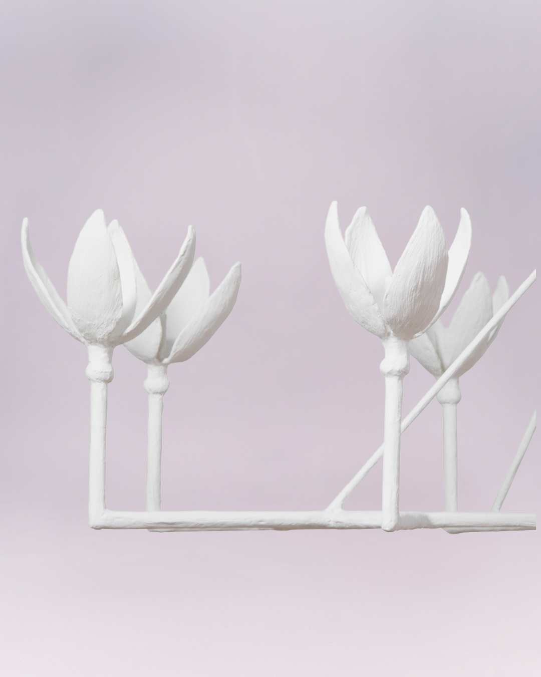 White Bloom Chandelier Zoom