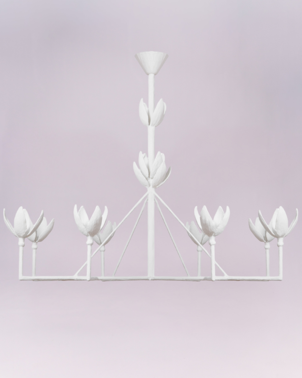 White Bloom Chandelier Zoom