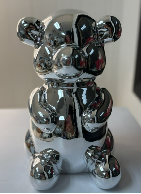 Balloon Bear Money Bank-  Chrome