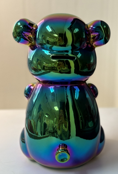 Balloon Bear Money Bank-  Chrome