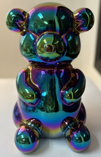 Balloon Bear Money Bank-  Chrome