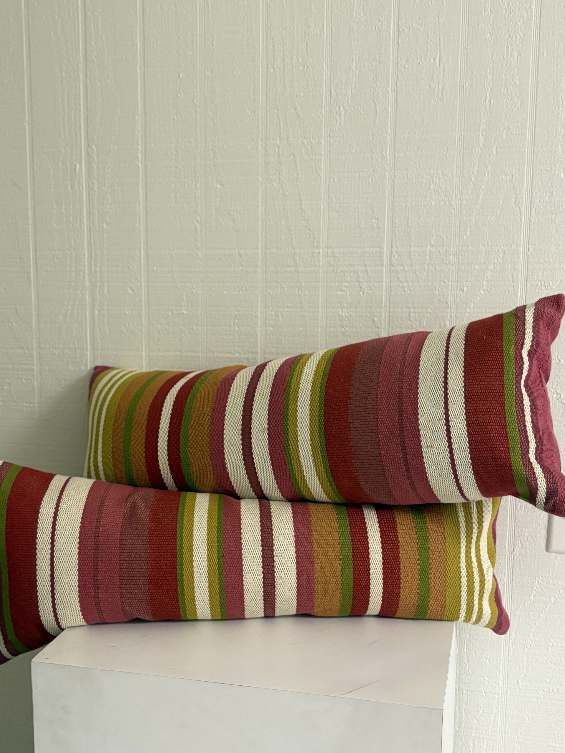 Striped Accent Lumbar Pillow 31" x 12"